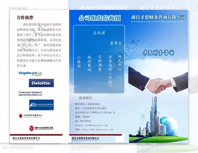財(cái)務(wù)咨詢(xún)公司三折頁(yè)反面設(shè)計(jì)理念與內(nèi)容規(guī)劃